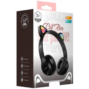 auriculares inalÁmbricos cat ear p47m bluetooth con micrÓfono y luces led