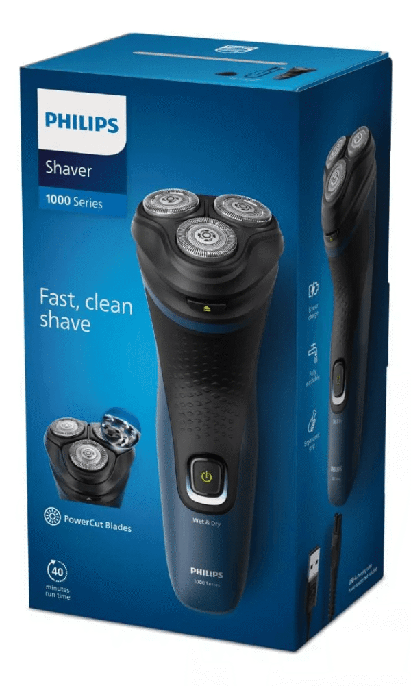 philips shaver 1000 s1151 – afitadura eficiente, seco y hÚmedo