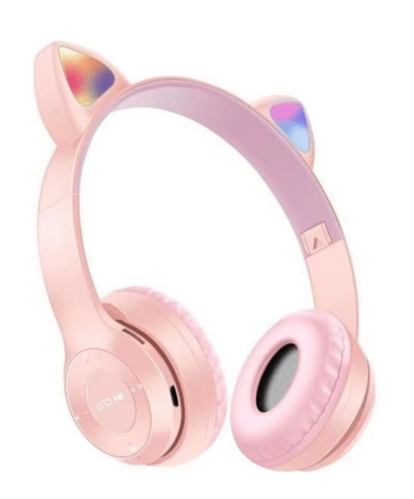 auriculares inalÁmbricos cat ear p47m bluetooth con micrÓfono y luces led
