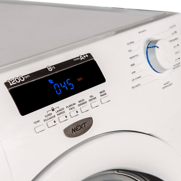 lavarropas carga frontal drean next 8.12 eco 8 kg blanco