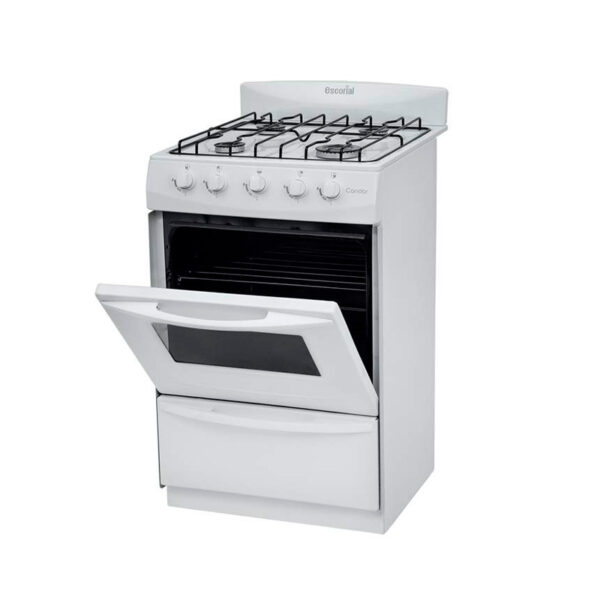 cocina escorial candor s2 – gas natural – 4 hornallas – blanca