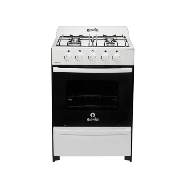 cocina escorial master classic – gas natural – 56 cm – blanco/negro
