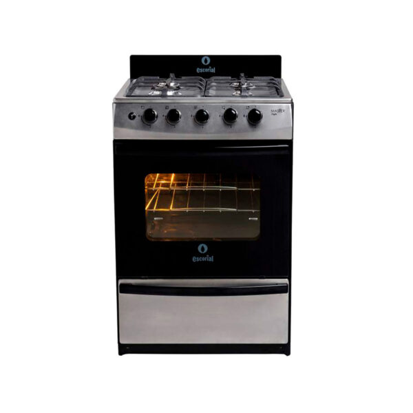 cocina escorial master classic – gas natural – 56 cm – acero inoxidable