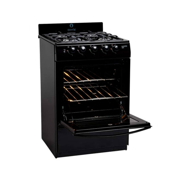 cocina escorial master classic – gas natural – 56 cm – blanco/negro