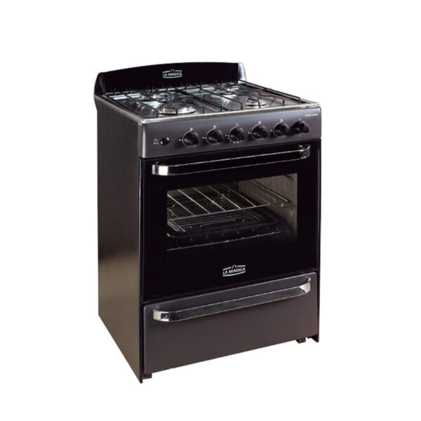 cocina la mÁgica euro acero grafito – gas natural – 56 cm – acero inoxidable