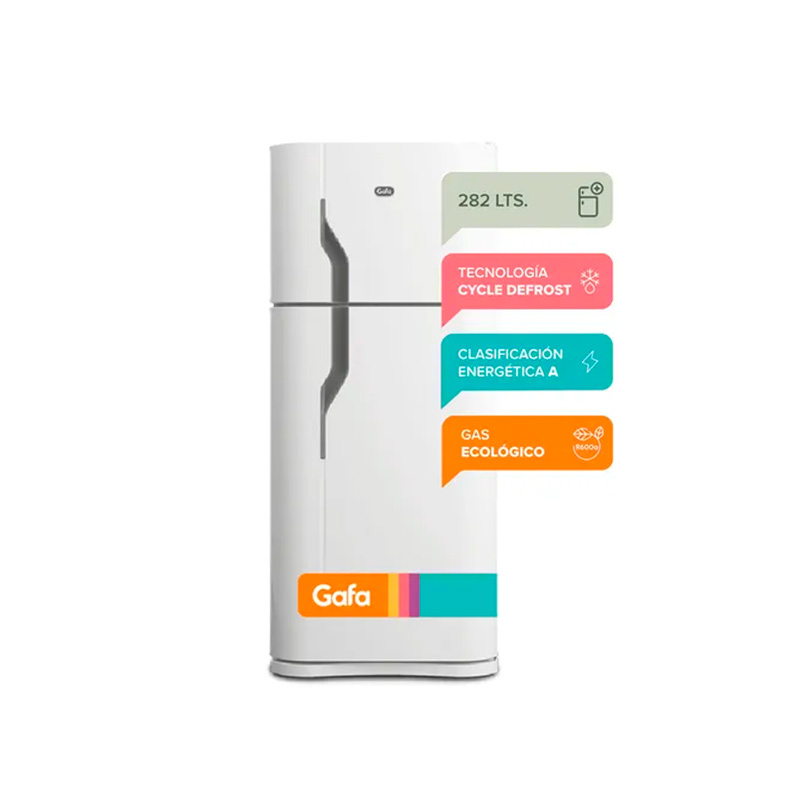 heladera gafa hgf358afb blanca con freezer (282 l) heladera gafa hgf358afb blanca con freezer (282 l)