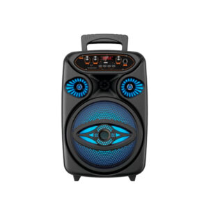 parlante portátil oryx neptune 8" 25w micrófono luces led