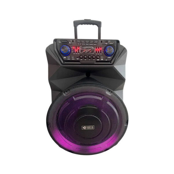parlante oryx capricornio 18" 80w inalámbrico carrito microfono