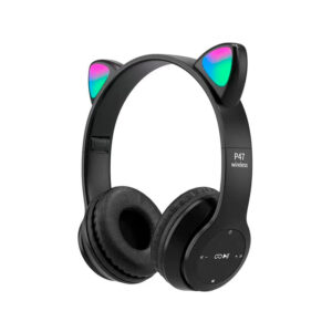 auriculares inalÁmbricos cat ear p47m bluetooth con micrÓfono y luces led