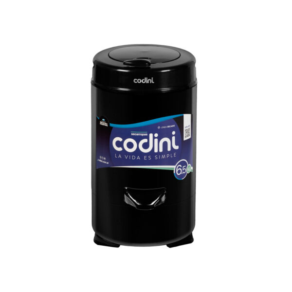 secarropas 6,1 kg pvc codini – blanco / negro