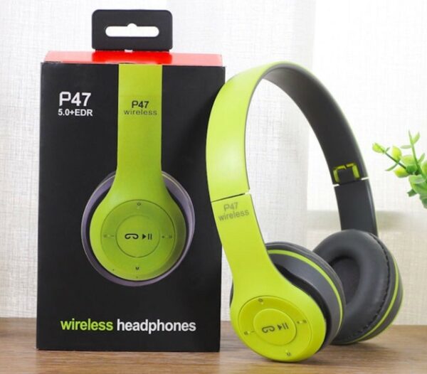 AURICULARES INALÁMBRICOS P47 WIRELESS BLUETOOTH PLEGABLES CON MICRÓFONO - Image 3