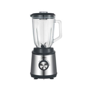 licuadora midea tb m115xar1 con vaso de vidrio y base de acero inoxidable