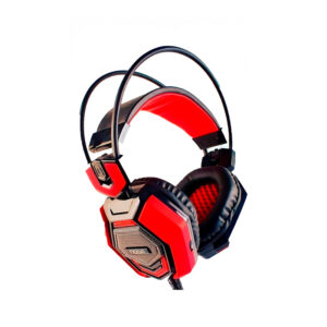 auriculares gamer noga conquer headset pc + micrÓfono – negro/rojo