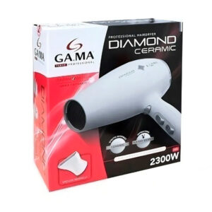 secador de pelo gama diamond ceramic 2300w profesional color blanco