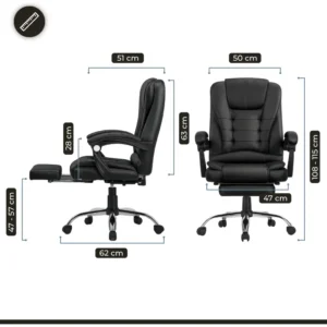 Home silla gerencial ejecutiva reclinable negra