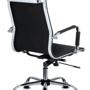 sillÓn ejecutivo gerencial aluminium alto oficina pc cromado negro